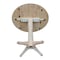International Concepts Round 42 in Rd Dual Drop Leaf Pedestal Table, 42.3 inH, Unfinished, Ready to Finish, 42 in W, 42 in L K-42DPT-27B-6B-2 - alternate 5